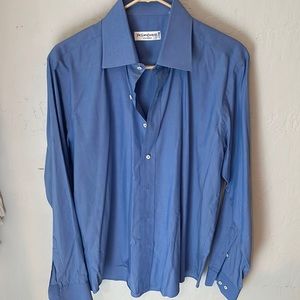 Yves Saint Laurent Men’s Blue Button-Up